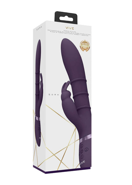 VIVE Sora - Purple - Purple 24.2 cm USB Rechargeable Rabbit Vibrator