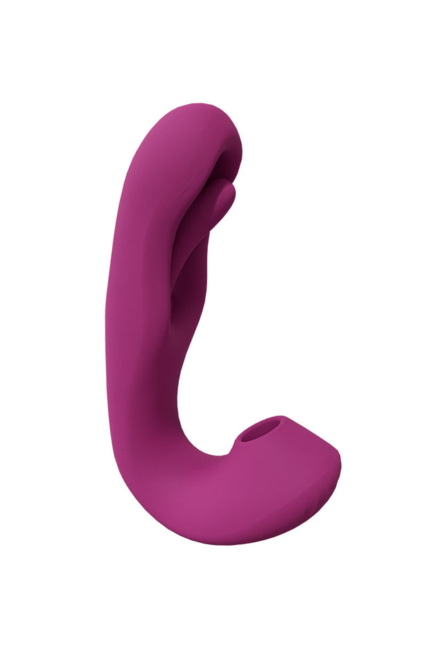 VIVE Yuna - Pink - Pink USB Rechargeable Flapping Vibrator with Air Pulsation