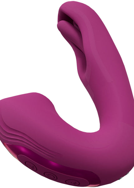 VIVE Yuna - Pink - Pink USB Rechargeable Flapping Vibrator with Air Pulsation