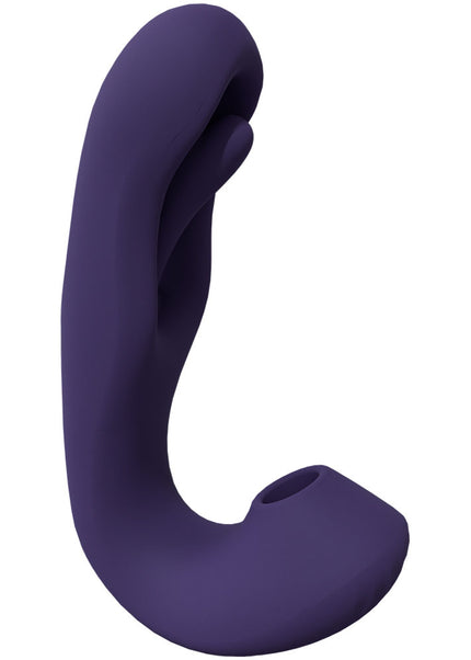 VIVE Yuna - Purple - Purple USB Rechargeable Flapping Vibrator with Air Pulsation
