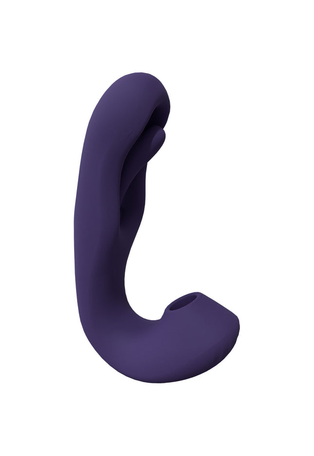 VIVE Yuna - Purple - Purple USB Rechargeable Flapping Vibrator with Air Pulsation