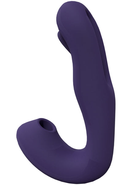 VIVE Yuna - Purple - Purple USB Rechargeable Flapping Vibrator with Air Pulsation