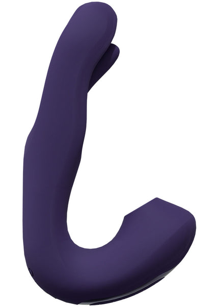 VIVE Yuna - Purple - Purple USB Rechargeable Flapping Vibrator with Air Pulsation