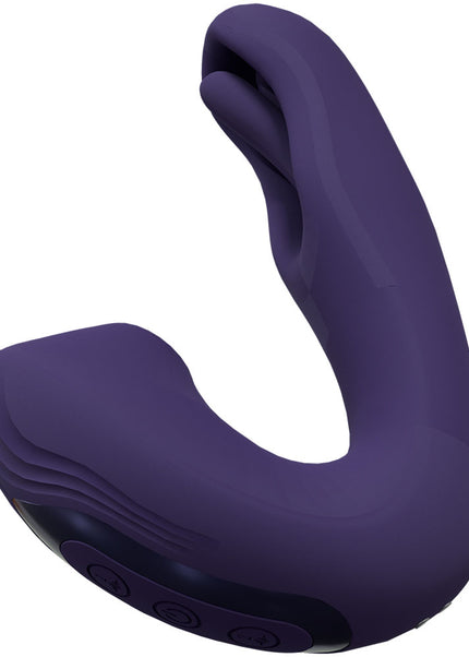 VIVE Yuna - Purple - Purple USB Rechargeable Flapping Vibrator with Air Pulsation