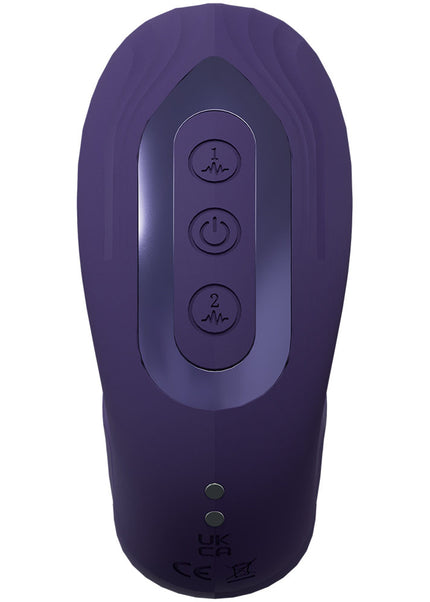 VIVE Yuna - Purple - Purple USB Rechargeable Flapping Vibrator with Air Pulsation
