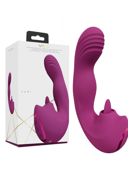 VIVE Yumi - Pink - Pink USB Rechargeable Triple Motor Vibrator