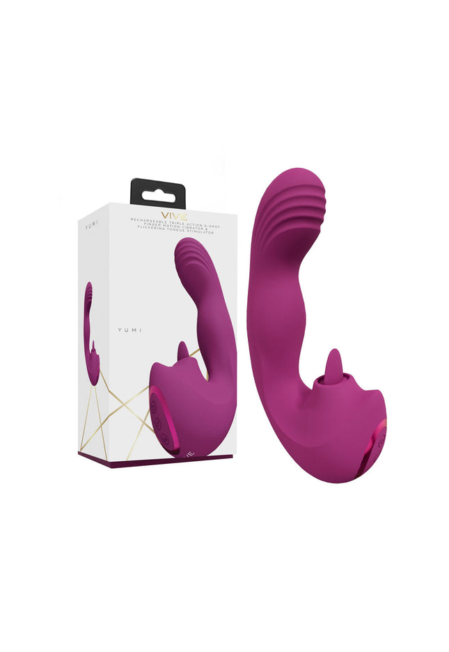 VIVE Yumi - Pink - Pink USB Rechargeable Triple Motor Vibrator