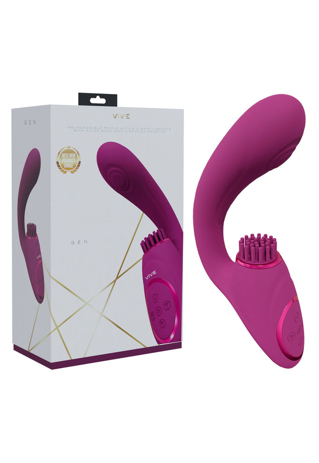 VIVE Gen - Pink - Pink USB Rechargeable Triple Motor Vibrator
