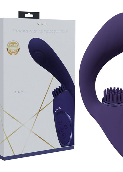 VIVE Gen - Purple - Purple USB Rechargeable Triple Motor Vibrator