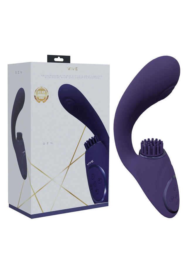 VIVE Gen - Purple - Purple USB Rechargeable Triple Motor Vibrator