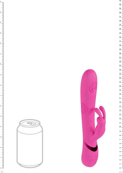 VIVE Mimi - Pink - Pink 25 cm USB Rechargeable Vibrating & Tapping Rabbit Vibrator