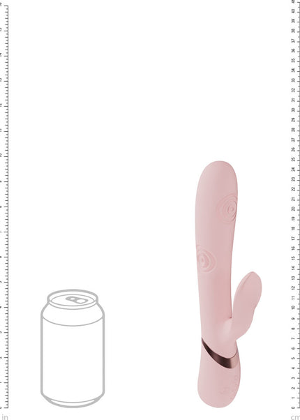 VIVE Fronda - Pink - Pink 25 cm USB Rechargeable Tapping Rabbit Vibrator