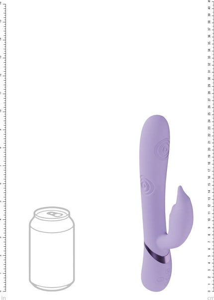 VIVE Pallina - Purple - Purple 25 cm USB Rechargeable Tapping Rabbit Vibrator
