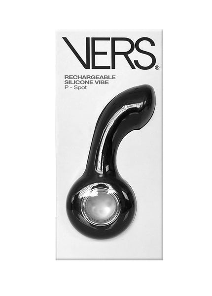 VERS Rechargeable Silicone P-Spot Vibe - Black 13 cm USB Rechargeable Prostate Massager
