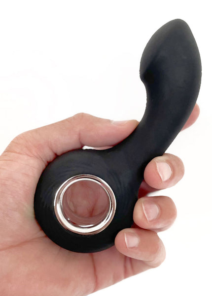 VERS Rechargeable Silicone P-Spot Vibe - Black 13 cm USB Rechargeable Prostate Massager