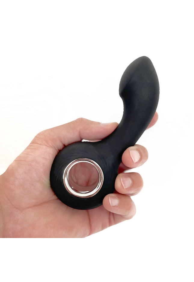 VERS Rechargeable Silicone P-Spot Vibe - Black 13 cm USB Rechargeable Prostate Massager