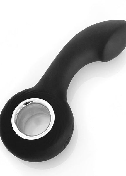 VERS Rechargeable Silicone P-Spot Vibe - Black 13 cm USB Rechargeable Prostate Massager