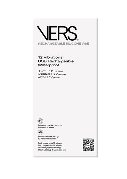 VERS Rechargeable Silicone P-Spot Vibe - Black 13 cm USB Rechargeable Prostate Massager