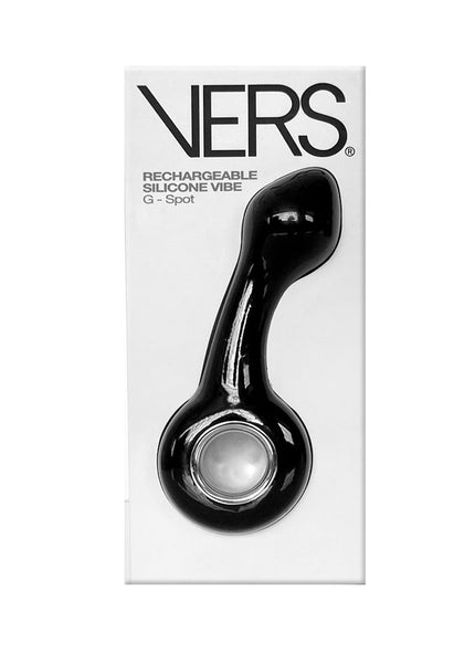 VERS Rechargeable Silicone G Spot Vibe - Black 13.8 cm USB Rechargeable Vibrator