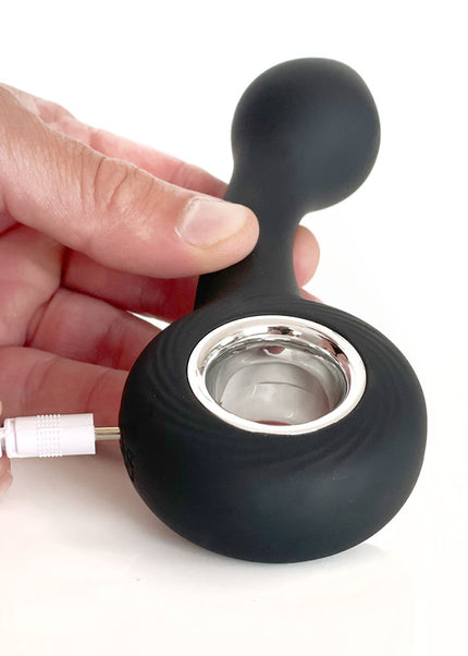 VERS Rechargeable Silicone G Spot Vibe - Black 13.8 cm USB Rechargeable Vibrator