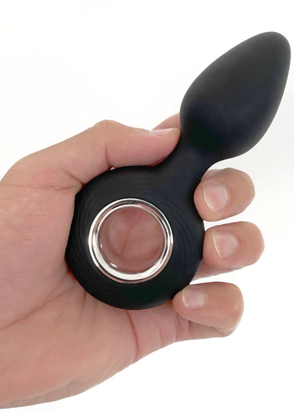 VERS Rechargeable Silicone Plug Vibe - Black 12.5 cm USB Rechargeable Vibrating Butt Plug