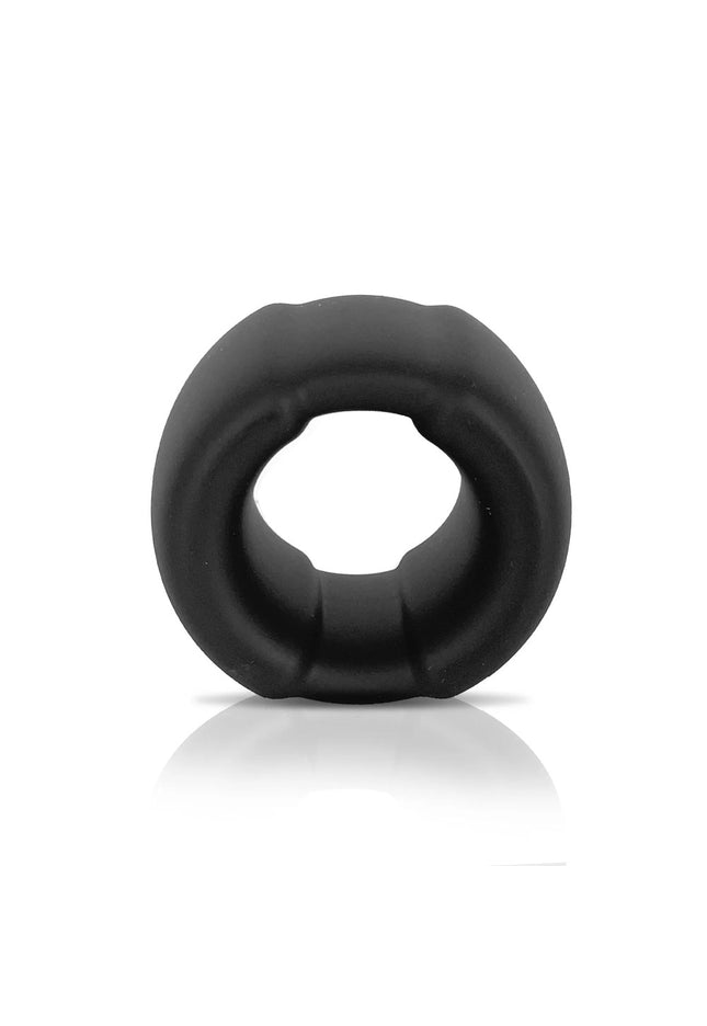 VERS Liquid Silicone Weight Steel Core Ball Stretcher - Black Ball Stretcher Ring with Steel Core