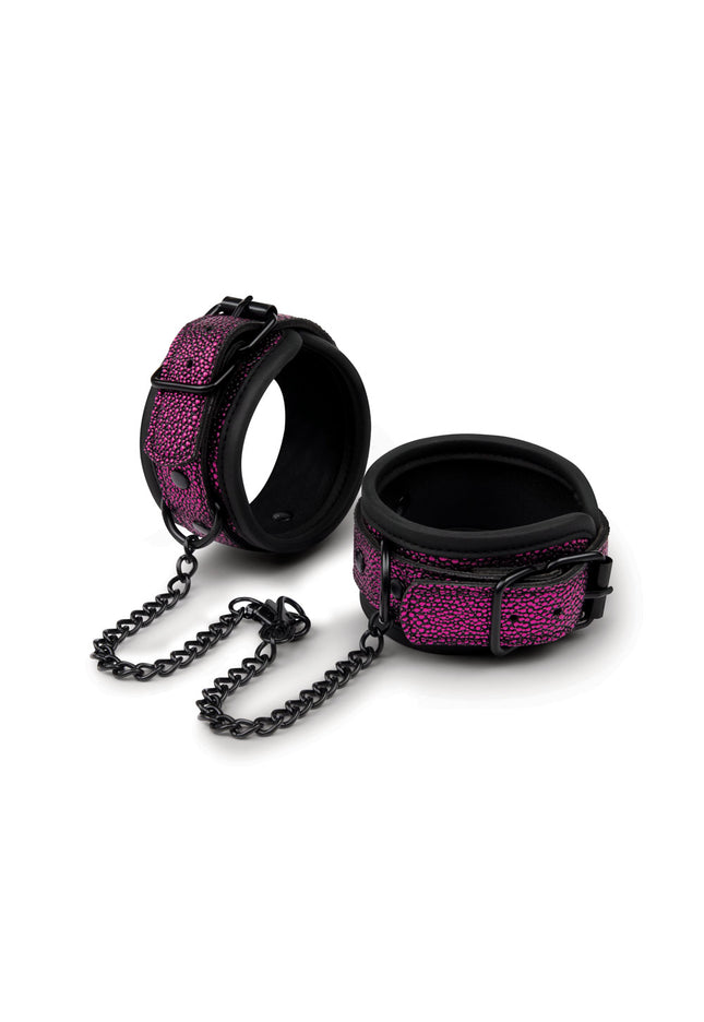 WhipSmart Dragons Lair Deluxe Wrist & Ankle Cuffs - Purple/Black Restraints