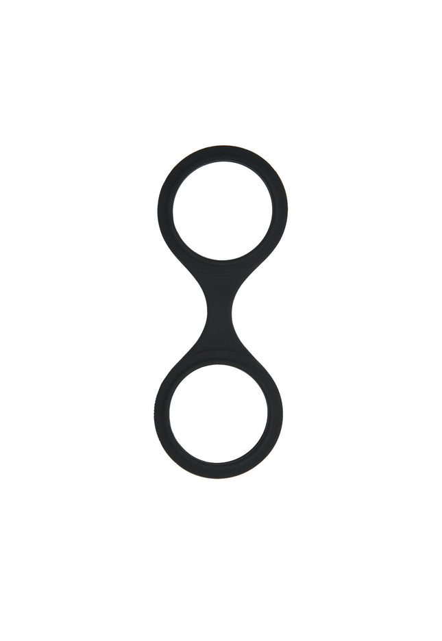 WhipSmart Silicone Wrist & Ankle Cuffs - Black - Black Restraints with Bonus Eye Mask