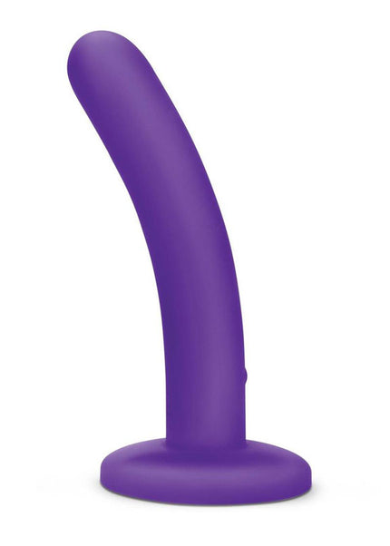 WhipSmart 5'' Slimline Rechargeable Vibrating Dildo - Purple 12.7 cm USB Rechargeable Dildo