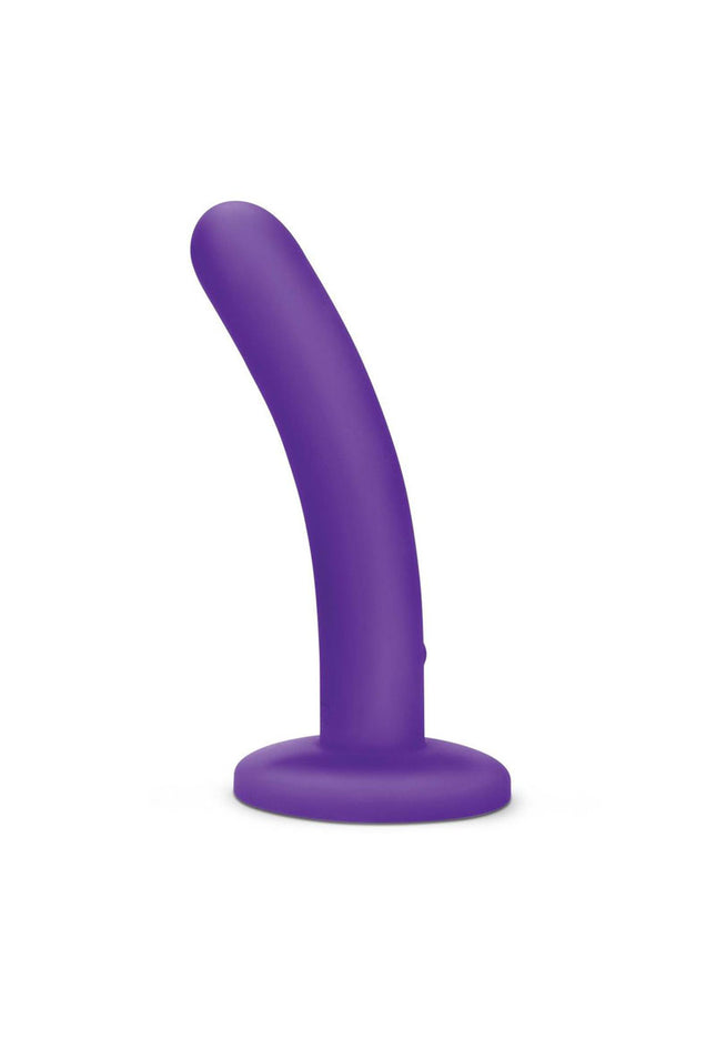 WhipSmart 5'' Slimline Rechargeable Vibrating Dildo - Purple 12.7 cm USB Rechargeable Dildo
