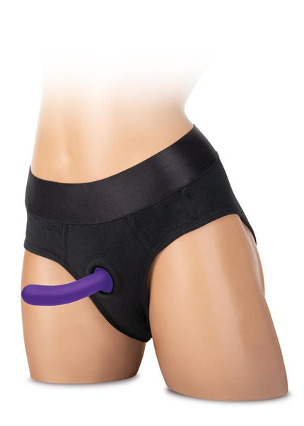 WhipSmart 5'' Slimline Rechargeable Vibrating Dildo - Purple 12.7 cm USB Rechargeable Dildo