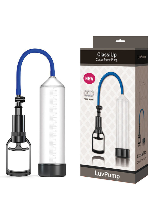 LuvPump ClassiUp Classic Power Pump - Large - Clear Penis Pump