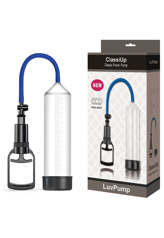 LuvPump ClassiUp Classic Power Pump - Medium - Clear Penis Pump
