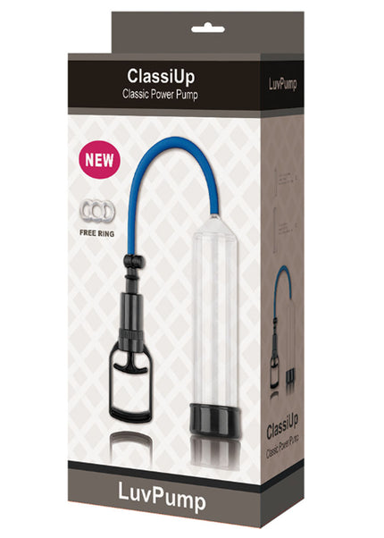 LuvPump ClassiUp Classic Power Pump - Medium - Clear Penis Pump