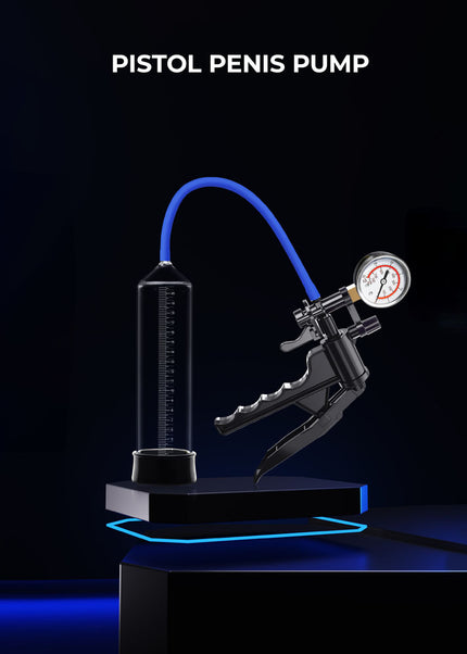 LuvPump ProXtra Professional Gauge Power Pump - Clear Penis Pump with Pressure Gauge