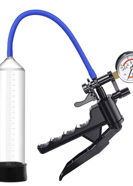 LuvPump ProXtra Professional Gauge Power Pump - Clear Penis Pump with Pressure Gauge