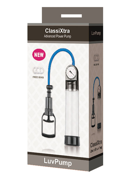 LuvPump ClassiXtra Advanced Power Pump - Clear Penis Pump with Pressure Gauge