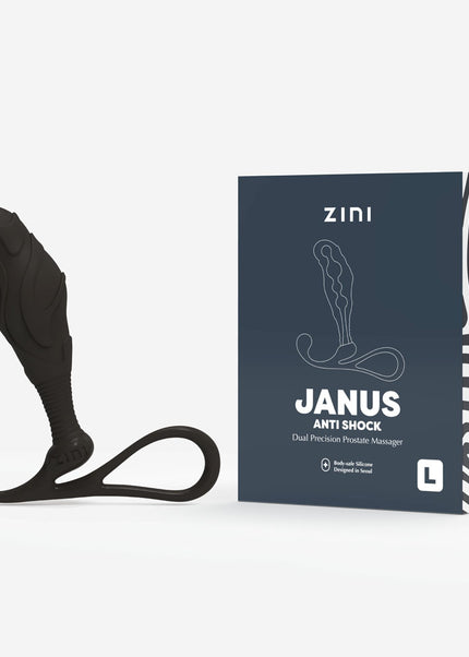 Zini Janus Anti Shock - Large - Black Large Prostate Massager