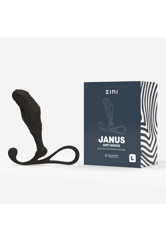 Zini Janus Anti Shock - Large - Black Large Prostate Massager