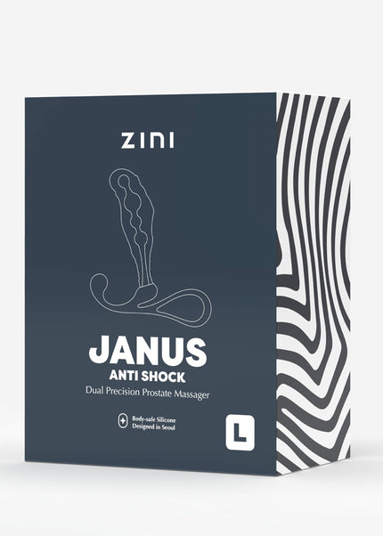 Zini Janus Anti Shock - Large - Black Large Prostate Massager
