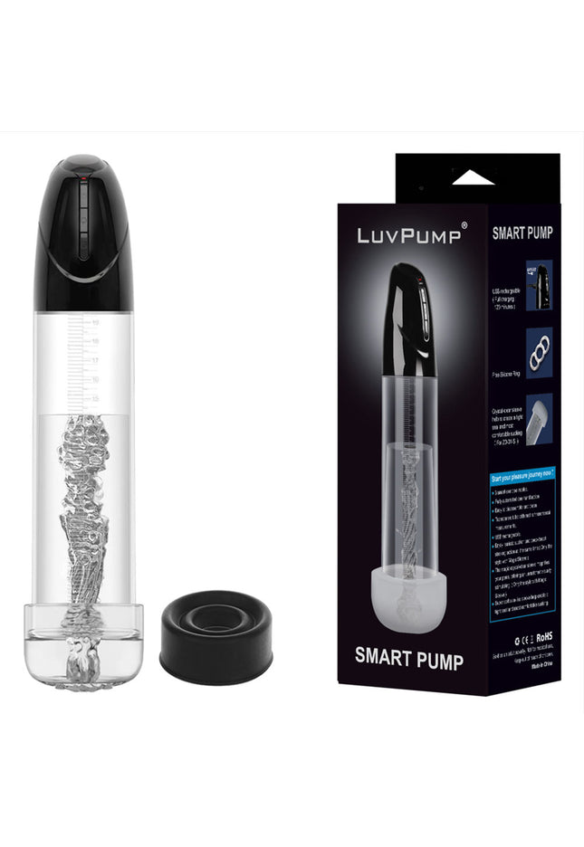 LuvPump Smart Penis Pump - Clear USB Rechargeable 2-in-1 Automatic Penis Pump