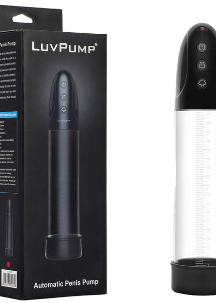 LuvPump Automatic Penis Pump - Clear USB Rechargeable Automatic Penis Pump