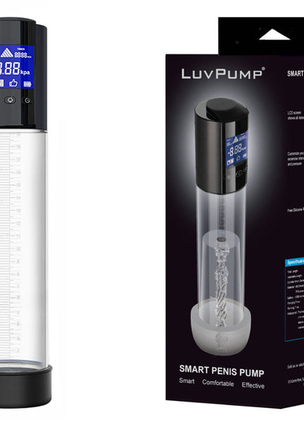 LuvPump Smart Penis Pump - Clear USB Rechargeable Automatic Penis Pump