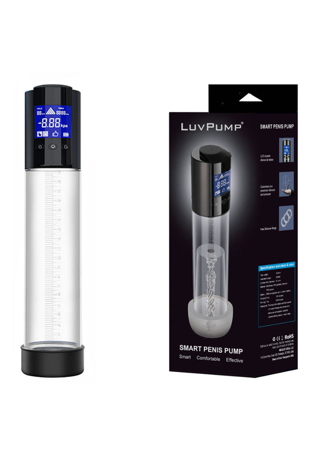 LuvPump Smart Penis Pump - Clear USB Rechargeable Automatic Penis Pump