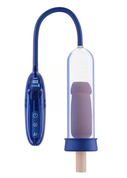 LuvPump Bathfun Pro Smart Aqua Penis Pump - Blue USB Rechargeable Waterproof Automatic Penis Pump