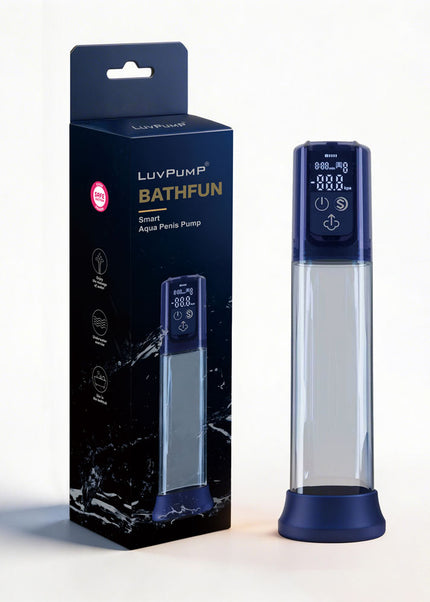 LuvPump Bathfun Smart Aqua Penis Pump - Blue USB-C Rechargeable Waterproof Automatic Penis Pump
