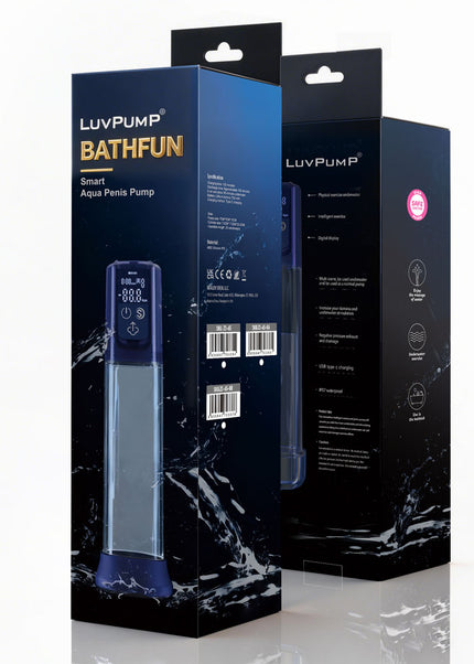 LuvPump Bathfun Smart Aqua Penis Pump - Blue USB-C Rechargeable Waterproof Automatic Penis Pump