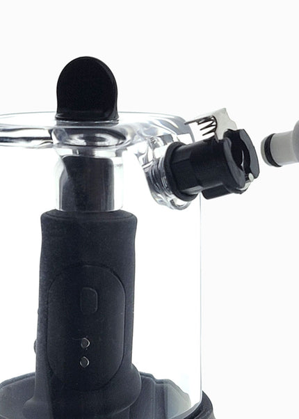 LuvPump RosCup Pro Smart Rosebud Pump - Black USB Rechargeable Anal Pump with Vibrating Probe