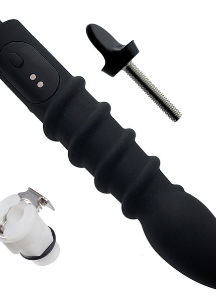LuvPump RosCup Pro Smart Rosebud Pump - Black USB Rechargeable Anal Pump with Vibrating Probe