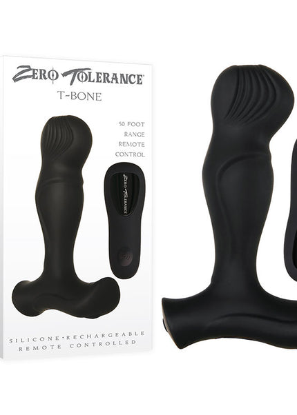 Zero Tolerance T-Bone - Black USB Rechargeable Vibrating Prostate Massager